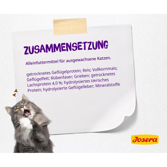 Сухий корм для котів Josera Catelux з качкою та картоплею, 10 кг