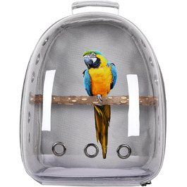 Рюкзак для перевезення птахів Vogelträger, дихаючий рюкзак-переноска для папуг, легкий дорожній клітка-капсула, прозорий