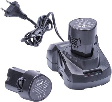 VOSS.farming profiCUT go: акумуляторна машинка для стрижки коней, 2 батареї, тиха, з лезами Aesculap, блакитна