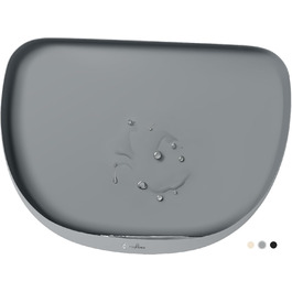 Килимок для годування домашніх тварин DownyPaws: антиковзаючий, вологостійкий, з високим бортиком, 61x43 см, сірий