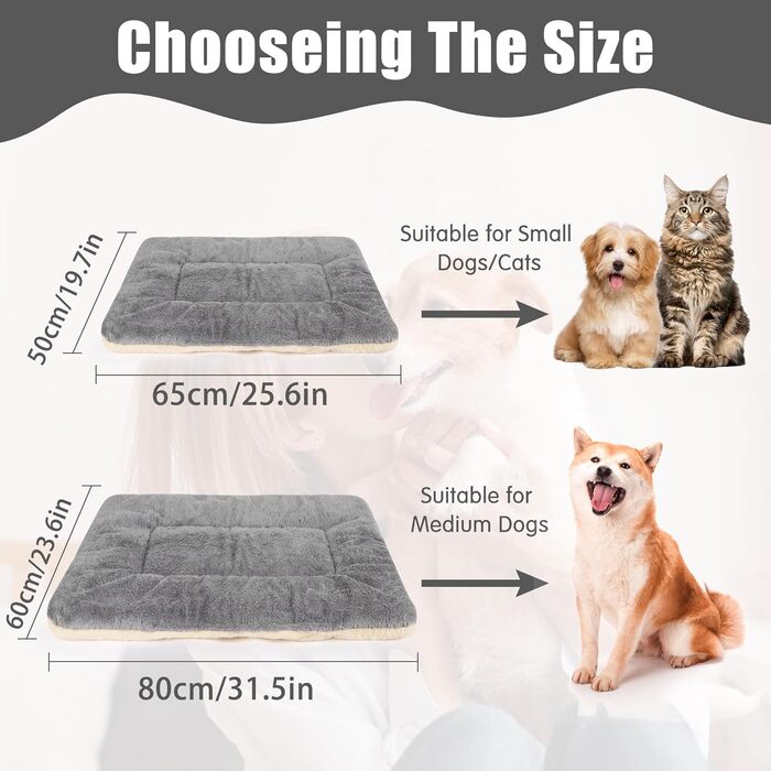 М'яка килимок для переноски собак Kaket, 80x60 см, сірий, для середніх собак та котів