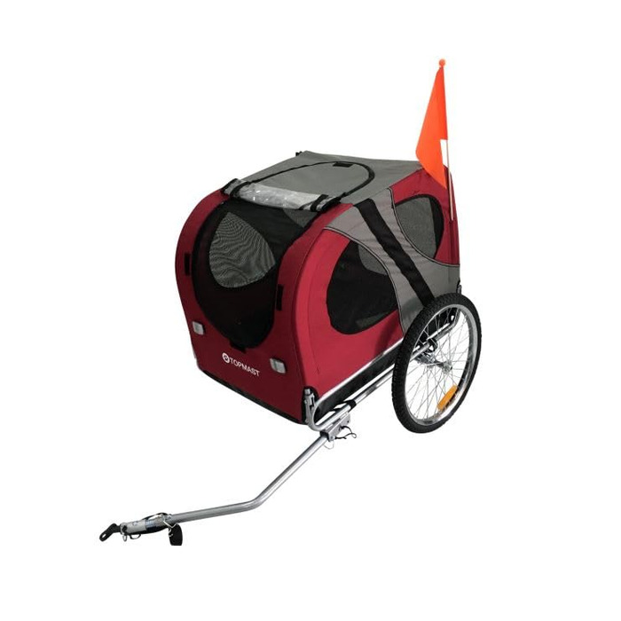 Причіп для собак Starline Original M - Червоний - Складаний - Причіп для собак, велосипедний причіп для собак до 30 кг