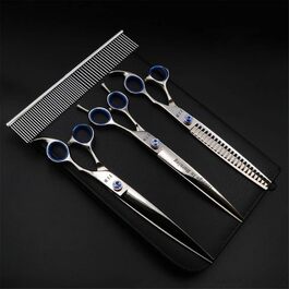 Набір для грумінгу тварин: ножиці для собак, котів, щітка, нержавіюча сталь, 8.0 дюймів