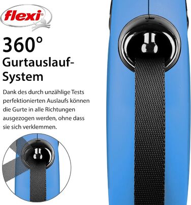 Flexi Classic L рулетка для собак до 50 кг (8 м, блакитна)