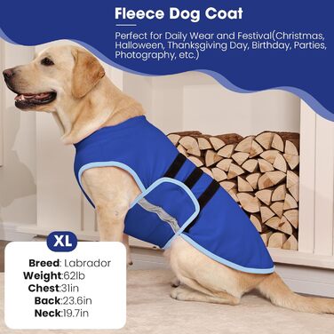 Флісовий одяг для собак Nanaki: теплий, зручний, для дрібних та великих порід (Бігль, Бостон Тер'єр), для осені, весни та зими, регульований, еластичний