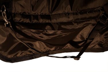 Зимова кінська попона Saddlery4U, Ripstop 1200D, 400 г, високий захист шиї, бірюзово-чорна, 155 см