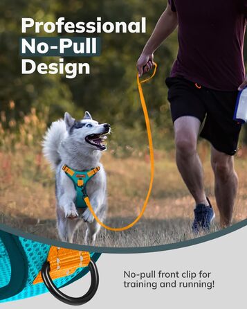 Собачий шлея MIDOG XL, не тягне, відбивні ремені, дихаюча сітка, регульована, синя