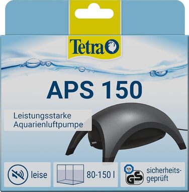 Tetra APS 150 тиха мембранна повітряна помпа для акваріума 80-150 л, чорна
