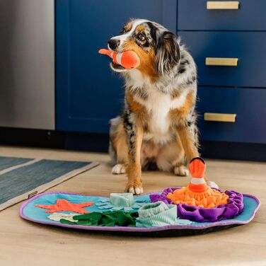 Інтерактивна килимок-нюхалка для собак P.L.A.Y. з морською тематикою, для цуценят та собак всіх розмірів, іграшка-головоломка для повільного годування та тренування нюху