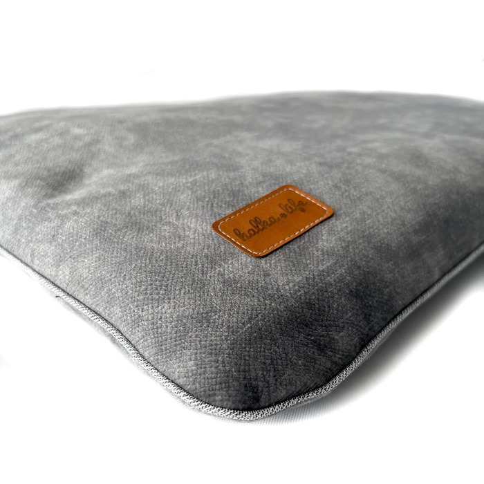 М'який лежак для собак середнього розміру, велюрова подушка для собак, 90x60 см, сірий колір