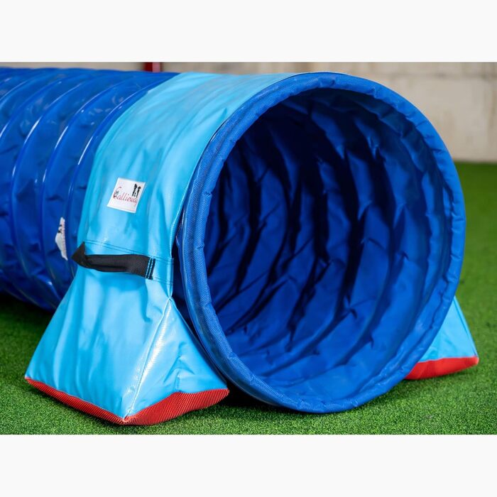 Тренажер для аджиліті Calliway® для собак, тунель 60 см, 360° FullGrip, блакитний (6 м)