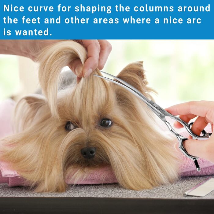 Ножиці для грумінгу собак HASHIMOTO, вигнуті ножиці для догляду за собаками, 6,5 дюймів, кут вигину 30 градусів, легкі, ножиці для стрижки обличчя та лап