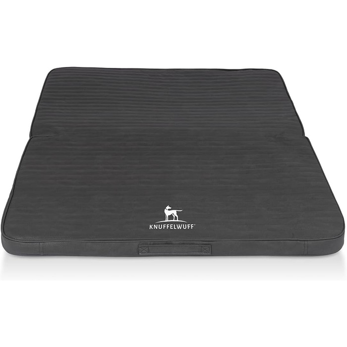 Ортопедичний килимок для собак Knuffelwuff Roanoke: чорний, 100 x 80 см, знімний та миючий чохол, для великих, середніх та маленьких собак