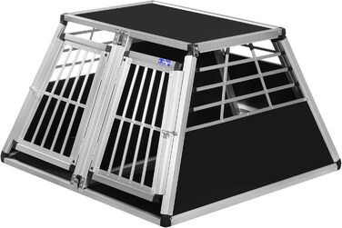 Транспортний бокс для собак Transportbox N56 з алюмінію, 100x100x62,5 см, з перегородкою та аварійним виходом, безпечний транспорт у багажнику