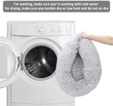 М'яке ліжко для собак, корзина-донатик, тепле та зручне ліжко-печеринка для великих собак, XXL, 100 см