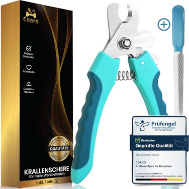 Ножиці для грумінгу собак та котів COARO з захистом від забруднень - фіксація, професійне лезо, нержавіюча сталь