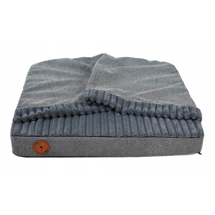 Ортопедичне ліжко для собак Lauren Design, сіре, 70 см x 60 см
