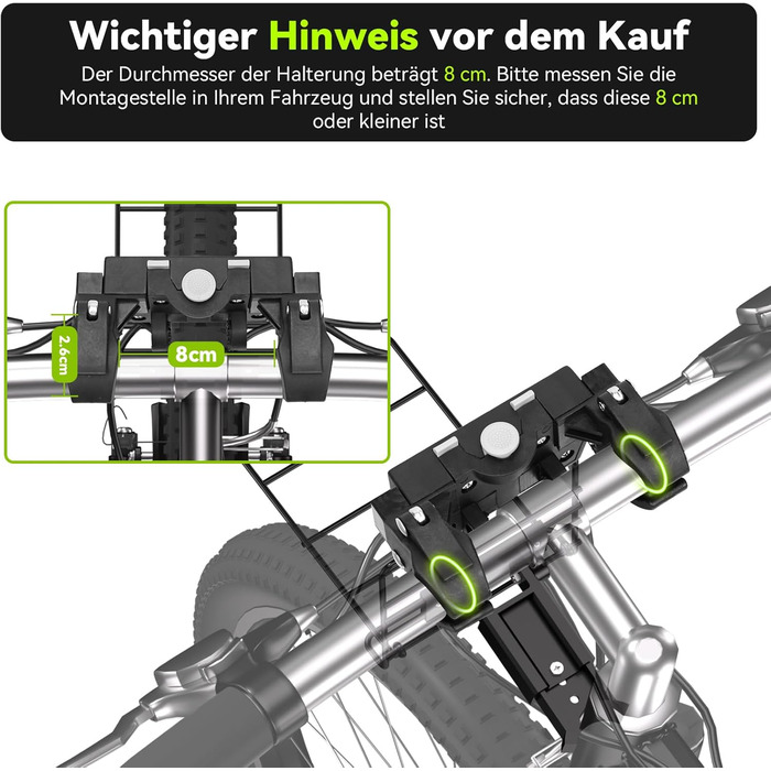 Корзина для собак на велосипед до 10 кг з міцною L-подібною кріпленням Φ80mm, складана, дихаюча, 4-в-1 (рюкзак, сумка через плече, автокрісло), з комфортним подушкою та світловідбиваючими смугами
