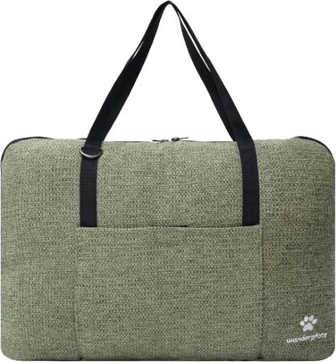 Ортопедичне собаче ліжко для подорожей з практичною сумкою – сертифікована якість OekoTex та GSR (M, Зелений)