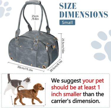 Сумка-переноска для собак та котів PetsHome, преміум-якість, сіра, водонепроникна, складна, 38 x 20 x 25 см