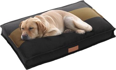 Ліжко для собак Ellie-Bo, смугасте, для кліток 91,4 см, Чорний/Коричневий, L - 87 x 57 x 10 см