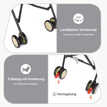 Візок для собак Hundebuggy: легкий, розкладний, для собак вагою до 9 кг, з кошиком та тримачем для напоїв, темно-зелений (кавовий)