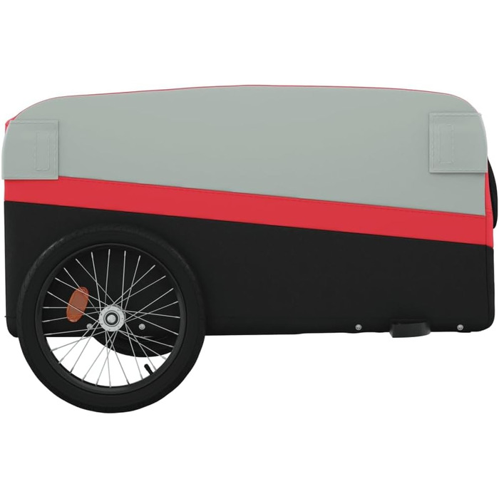 Фаркоп для велосипеда Gecheer для собак, вантажопідйомність 30 кг, з відбивачами та прапором, чорний та червоний (137 x 69 x 59 см)