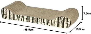 Кігтеточка для котів Kerbl Drift з картону, 48,5 x 18,5 x 7,5 см