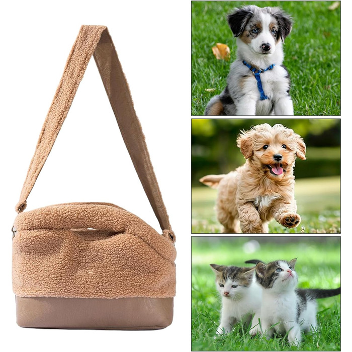 Водонепроникна переноска для кота на плечі - сумка-переноска для тварин з безпечним кріпленням | Колір: коричневий