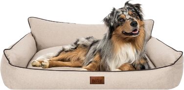 Ліжко для собак DOGGY, XXL, 106 x 80 см, бежеве, екологічне полотно