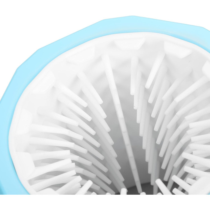 Автоматичний очищувач лап для собак, перезаряджуваний мийник лап з силіконовою щіткою, портативна станція миття лап, скребок для собак для догляду за шерстю, малий (білий, блакитний)