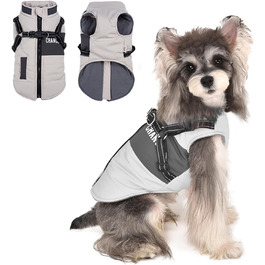 Зимовий одяг для собак: тепла куртка та одяг для цуценят та собак середніх розмірів (XL, сірий)