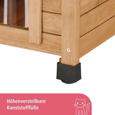 Дерев'яний будиночок для котів Kerbl Rustica коричнево-зелений
