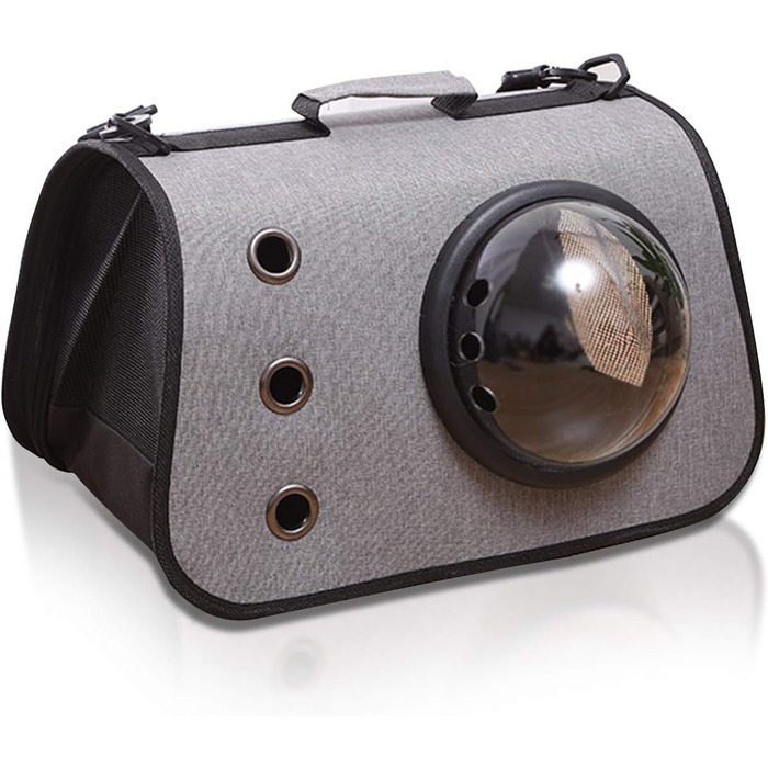 Транспортна переноска для котів та собак PETCUTE - м'яка, складана, сіра, 40x25x25 см