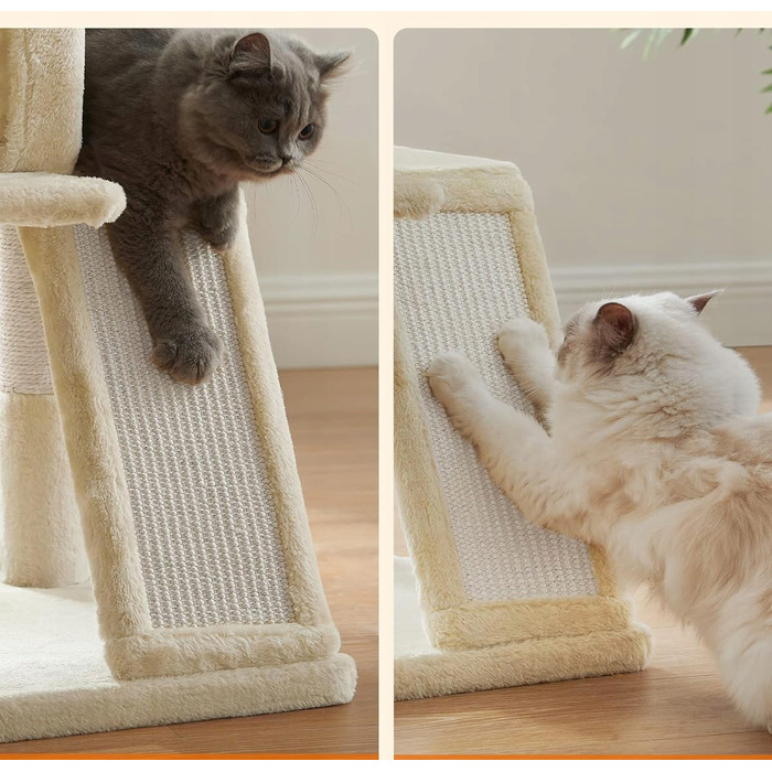 Низька дряпалка, висока дряпалка, лежанка та килимки-дряпалки