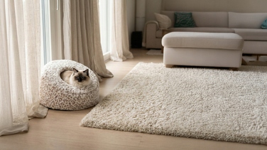 Ліжко-будиночок для котів CAVE Carinio: тепла лежанка-печера з двома входами, 48×48×29 см