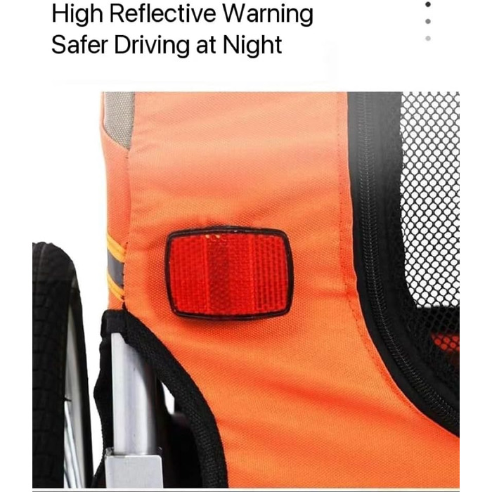 PRUJOY Причіп для собак 2-в-1 з трьома колесами, великий причіп для собак, дитяча коляска та джогер з амортизаторами, стійкий до перекидання (Grizzle)