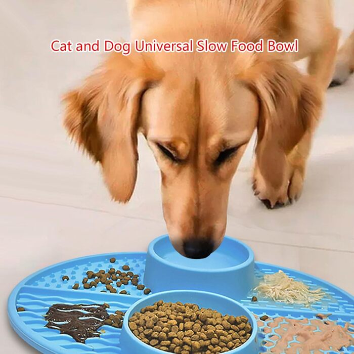 Килимок для повільного годування домашніх тварин Greabuy: для собак, котів, силікон, покращує травлення, зелений