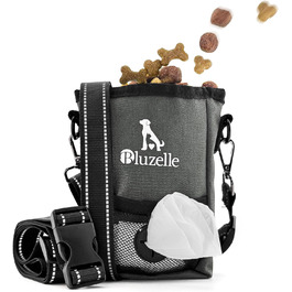 Сумка для ласощів SnackKeeper з магнітною застібкою, 650 мл, з дозатором пакетів для вигулу собак, на пояс, сірого кольору