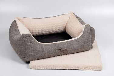 TrendPet VitaBed Бежеве - Ортопедичне ліжко для собак з 5см Memory Foam (100x90 см)