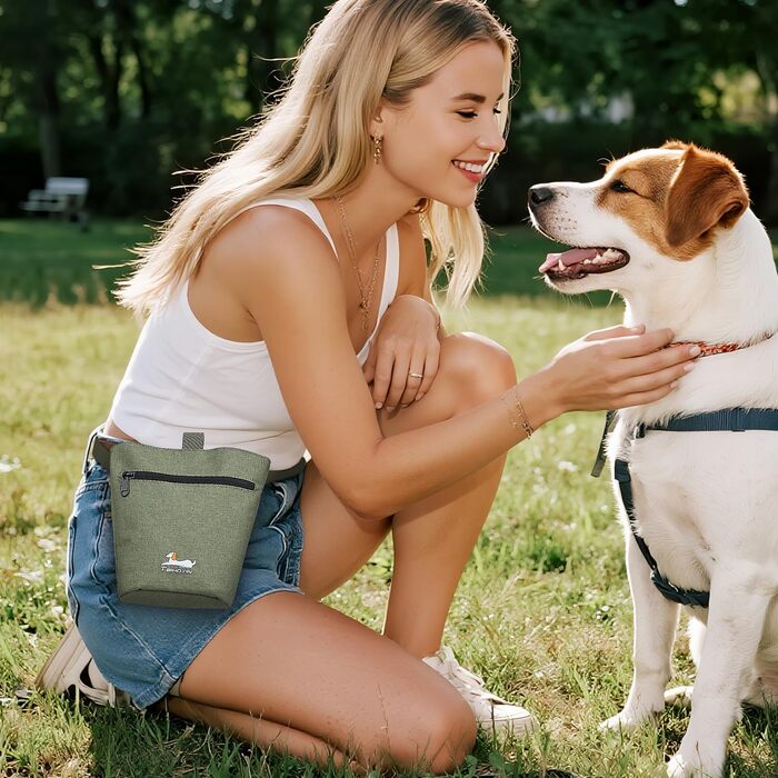 Сумка для собак TAIHOYIN: переноска, набір для подорожей з мисками, килимком та кишенькою для ласощів, зелена
