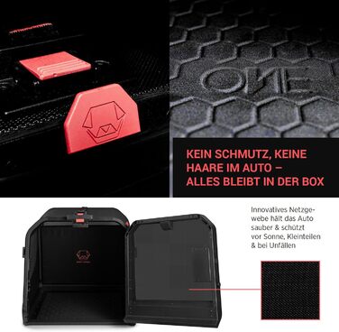 Транспортна переноска для собак 1one1 Origami Medium | Алюмінієва переноска для собак в авто | Складана переноска для собак з кнопкою та сертифікована на ударостійкість | Переноска для собак з алюмінію та текстилю (до 35 кг)