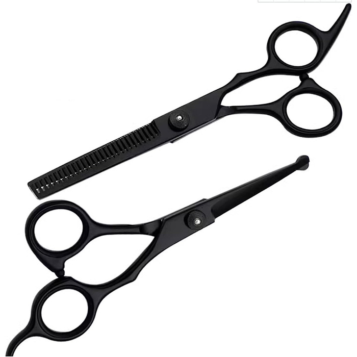 Набір ножиць для грумінгу собак, нержавіюча сталь, прямі, витончені та вигнуті ножиці