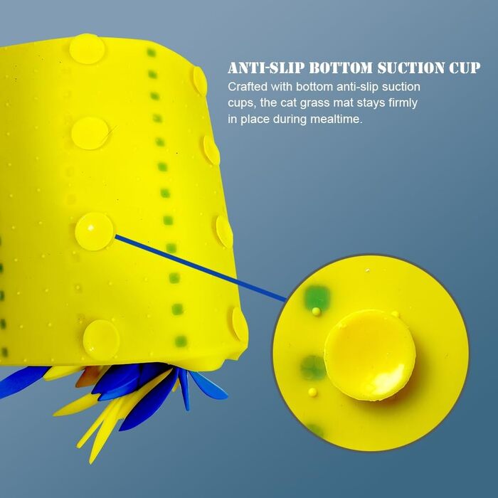 Силіконовий килимок-пазл для котів та собак VirgoCCY, інтерактивна миска-пазл для тварин, синій та жовтий, 1 розмір