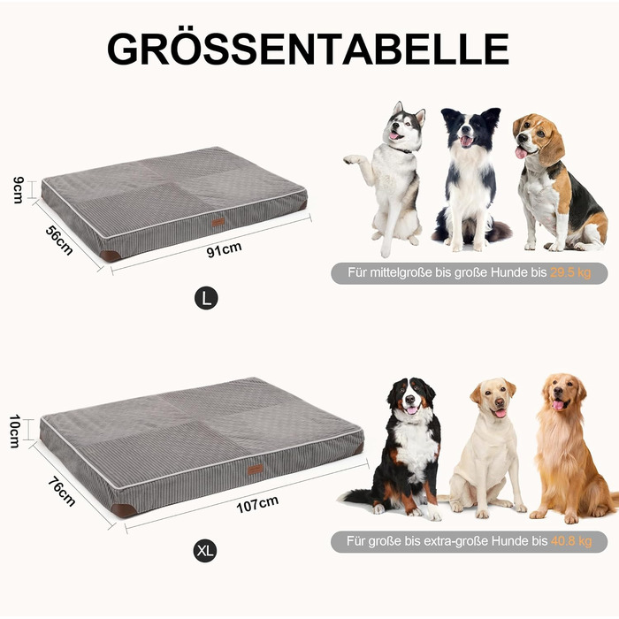 Ортопедичне ліжко для собак FUKUMARU - 91x56x9 см, зелене, з водонепроникним покриттям, м'яке, з антиковзаючою основою