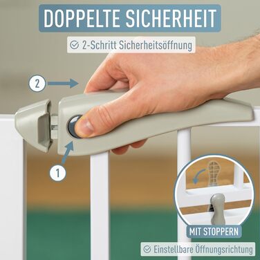 Захист від падіння з лестниці для дітей IB Style, 58-185 см, білий, без свердління