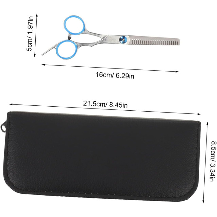 Набір для грумінгу домашніх тварин: ножиці з прямим та вигнутим лезом, довговічна цинкова легатура, ергономічний дизайн для точного стриження собак та котів, у комплекті сумка для зберігання