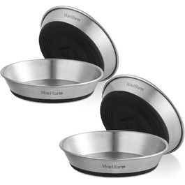 Набори мисок для котів та собак, 4 шт. з нержавіючої сталі, антислизькі, для корму та води