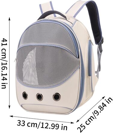 Транспортна сумка для собак Tyinerc | Сумка з регульованими ременями – для подорожей, прогулянок в авто, цуценят, кошенят (блакитна)