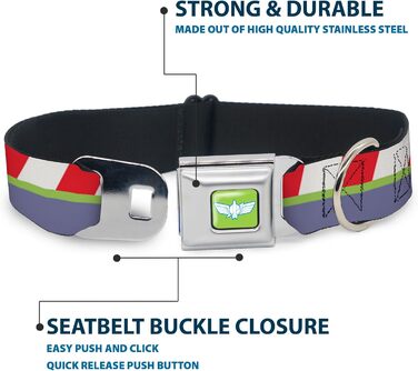 Нашийник для собак з пряжкою, мотив Бетмена, ланцюгові ланки, 33-45,7 см, ширина 3,8 см (червоний/зелений/фіолетовий)